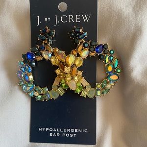 J. By J. Crew earrings one size blue-green multicolored NWT